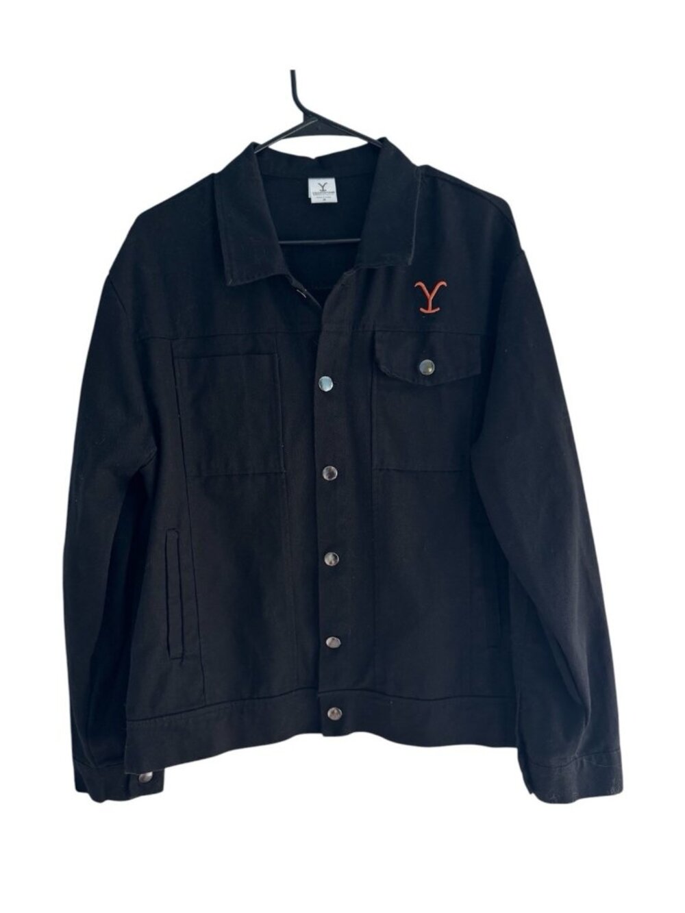 Yellowstone Men's Sz M  Black Western Pearl Snap Long Sleeve Shirt